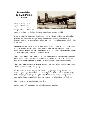 A preview of a PDF biography for Borthwick, Robert